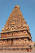 The great Chola temples of Tamil Nadu - The Brihadishwara Temple of Thanjavur. The tower, the tallest extant in India. 